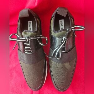 Steve Madden Black and Gray Women's Sneakers